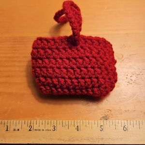 Handcrafted Crocheted Burgundy Airpod Pouch